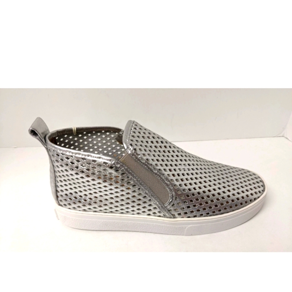 Jibs Mid Rise Casual Sneakers, Silver, Women's 9 M